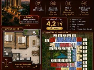 Căn 2pn 2wc persa place view đông nam giá gốc đẹp nhất springville 3.686tỷ chưa vat, bán 4,2 tỷ vat
