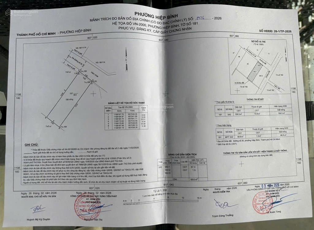 Hàng hiếm ven sông bán lô f0 vị trí đẹp 68,8m2 hẻm ô tô đường 26, p. hiệp bình chánh, thủ đức