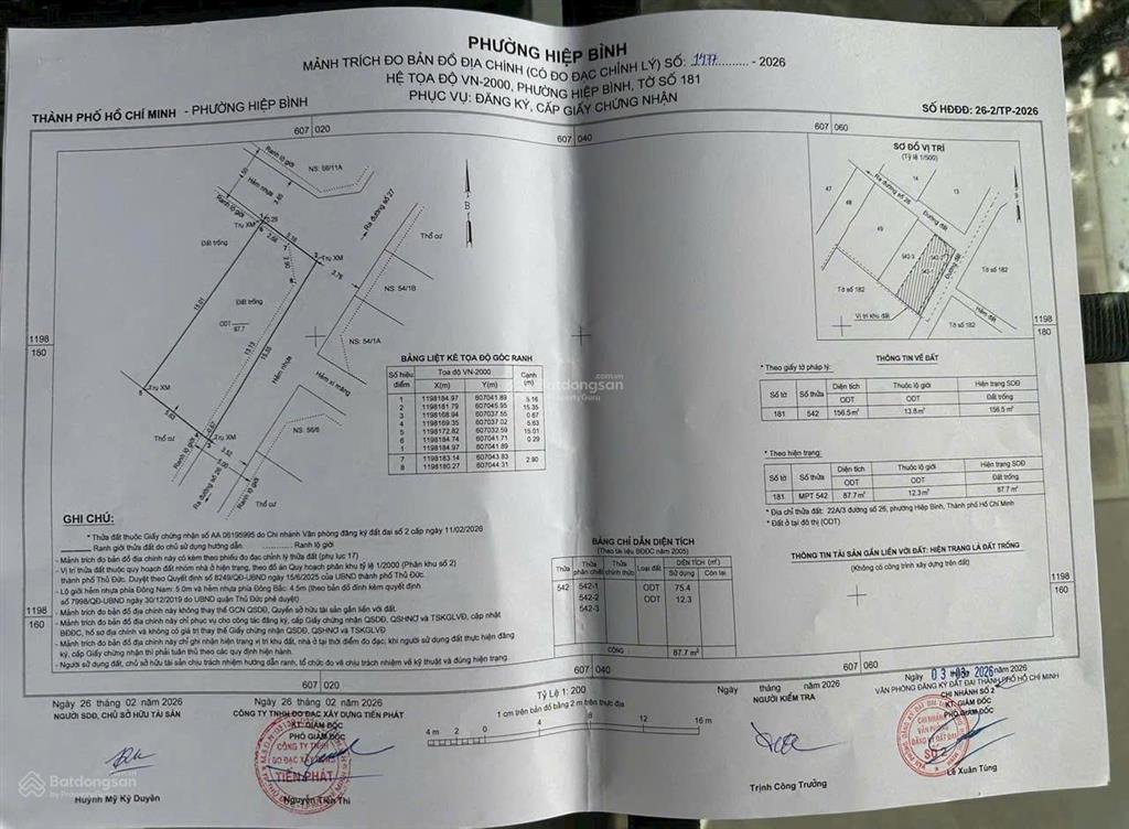 Hàng hiếm ven sông bán lô f0 vị trí đẹp 68,8m2 hẻm ô tô đường 26, p. hiệp bình chánh, thủ đức