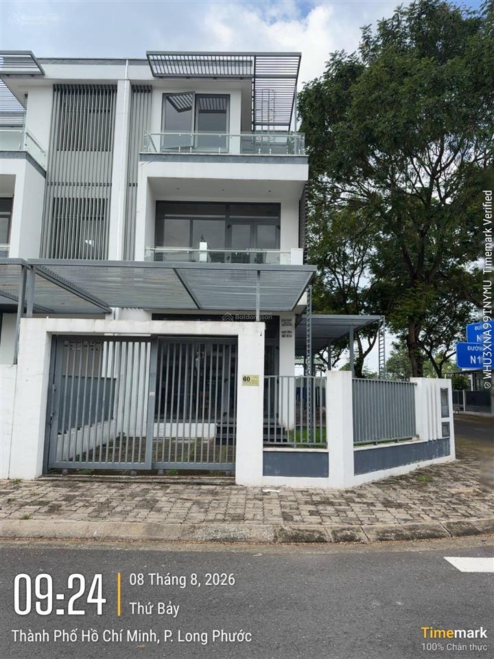 Bán biệt thự góc tại khu đô thị mới đông tăng long, 13 tỷ, 155,5m2, sổ sẵn không vay ngân hàng
