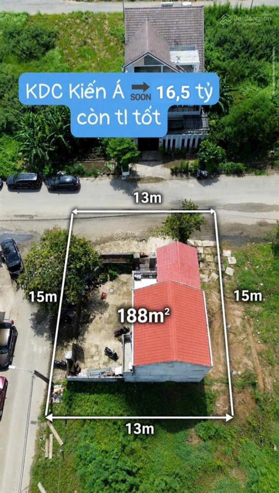 Siêu rẻ! lô góc 188m2 đường 20m nối thẳng liên phường  kdc kiến á giá hạ sốc 16,5 tỷ xuống 15 tỷ