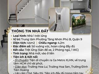 Nhà mới hơn 4tỷ gần song hành xn  hiệp phú q9
