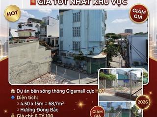 Lô đất 6,1 tỷ/68m² cách phạm văn đồng 100m p. hiệp bình thủ đức hcm