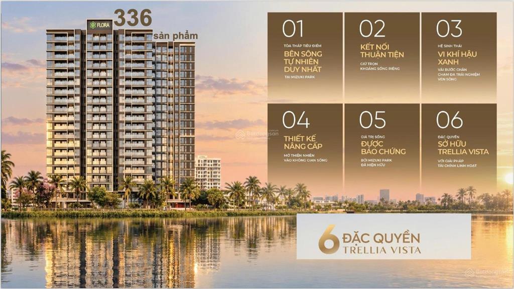 Căn góc 3pn toà trellia vistar ven sông cuối ở mizuki park, tt 2%/tháng, ck 2%+336tr, miễn 2năm pql
