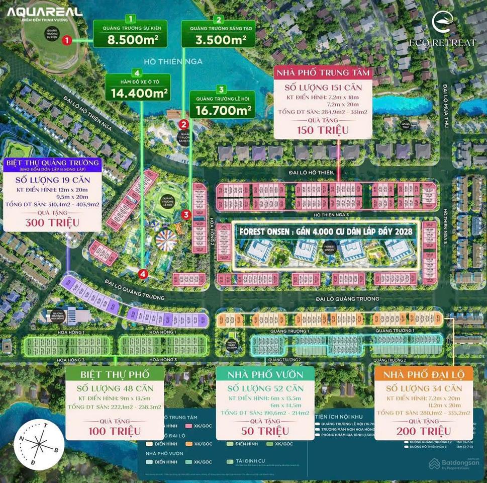 Mở giỏ hàng nhà phố, biệt thự view trực diện hồ thiên nga  chính sách ck ưu đãi, toán 15% nhận nhà