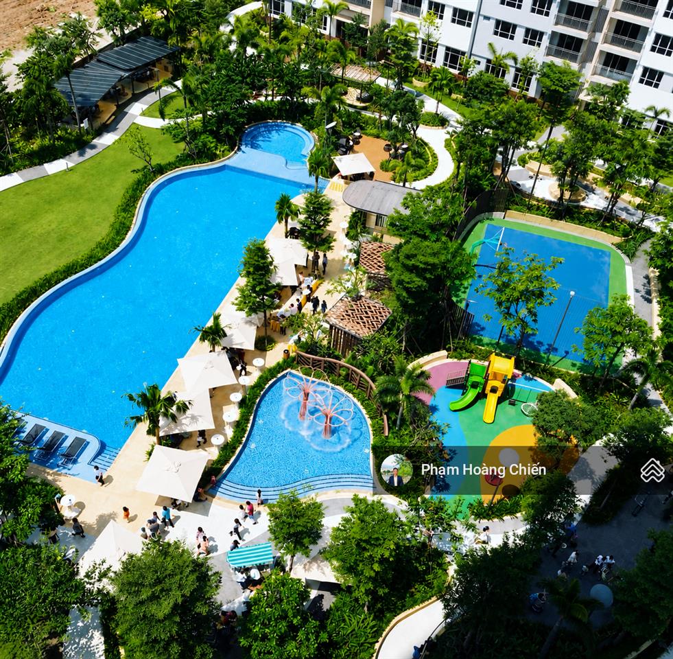 Cho thuê căn góc 3pn, full nội thất giá 28 triệu, palm heights, 121m² bancon siêu rộng view hồ bơi