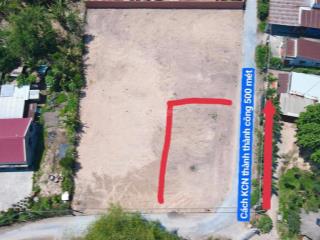 Lô góc 2 mặt tiền 144m2(ngang 7 nở hậu 10)giá 1 tỷ 050 triệu ngay kcn thành thành công trảng bàng