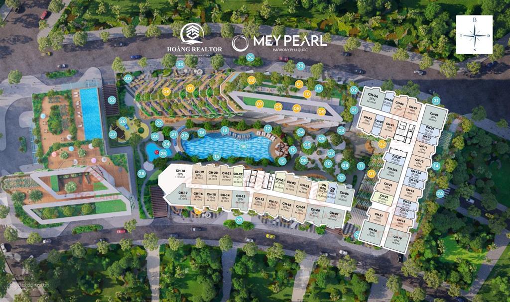 Căn hộ biển sh lâu dài meypearl harmony phú quốc, 2,2 tỷ/căn, ck đến 32,5%, cam kết thuê 36 tháng