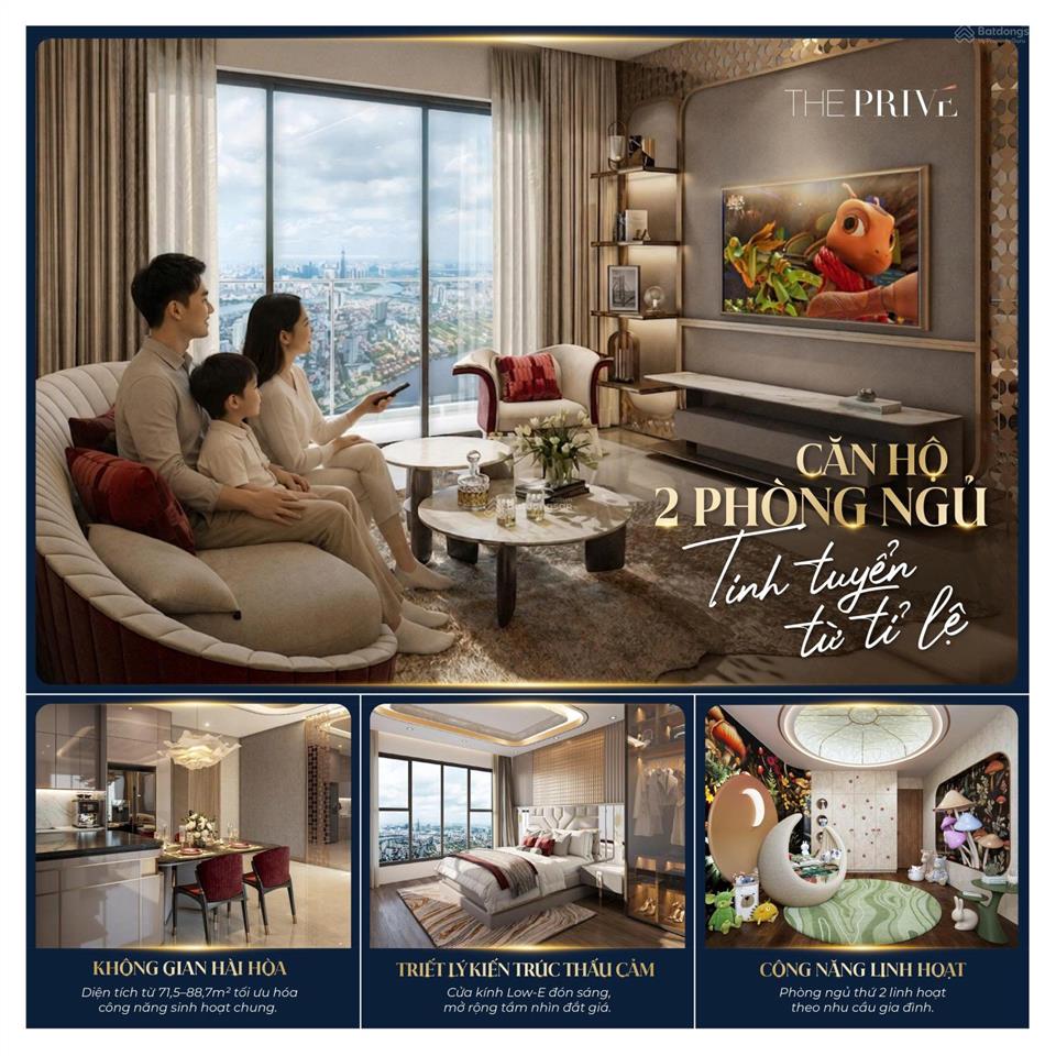 835tr sở hữu căn hộ 2pn 2wc the privé quận 2, từ 98tr/m2, góp 1%/tháng, ck đến 21%