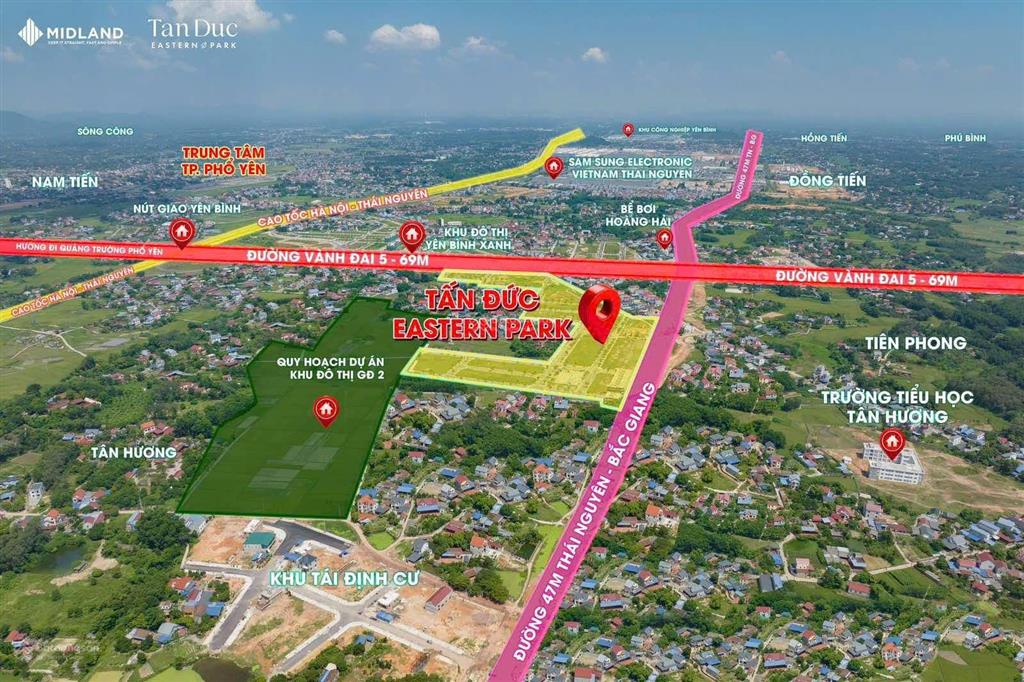 Khu đô thị tấn đức jsc hàng đẹp nhất lô ngay mặt sau shophouse đường 69m giá 1,6 tỷ sẵn sổ