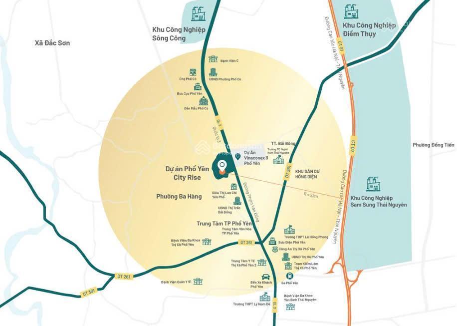 Chính chủ suất ngoại giao đất nền dự án tại phổ yên city rise giá chỉ 19 triệu/m²