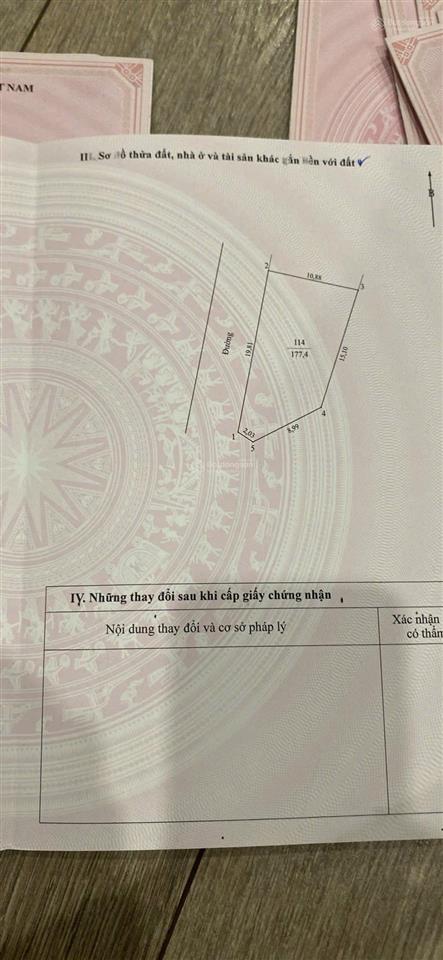 Đất đấu giá bám cienco 5, cách vin olympic 10 di chuyển, 3,55 tỷ 177,4m