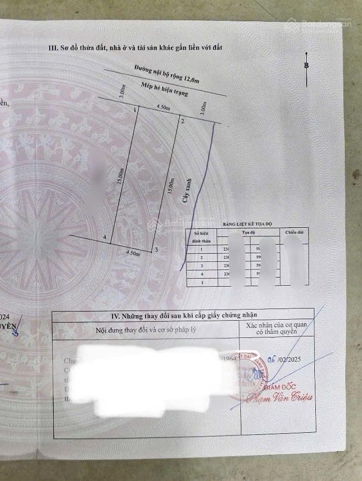 Bán lô góc 67,5m2 xẻ khe vườn hoa tại tđc cây đa, văn cao  lê hồng phong