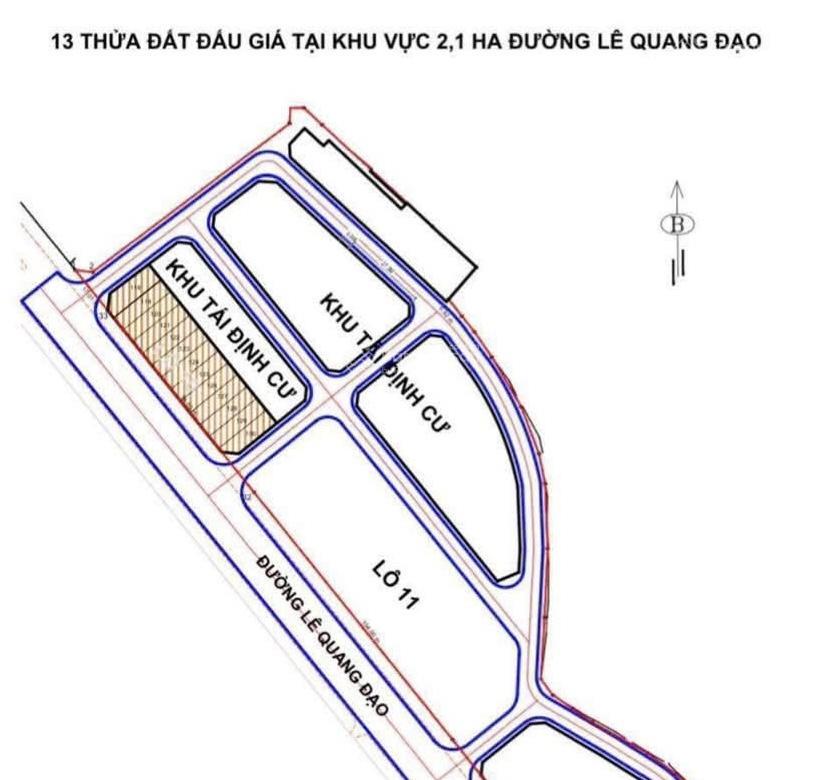 Bán lô đất 100m2 giá 125tr/m mặt đường lê quang đạo. gia viên, hp