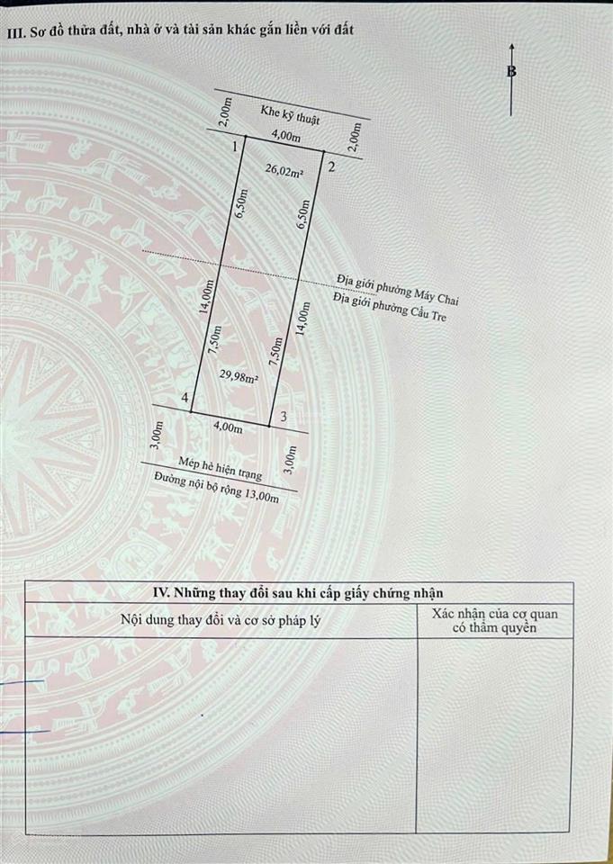 Bán lô 56m2 tái định cư kho 3 lạc viên, ngô quyền  vị trí cực đẹp