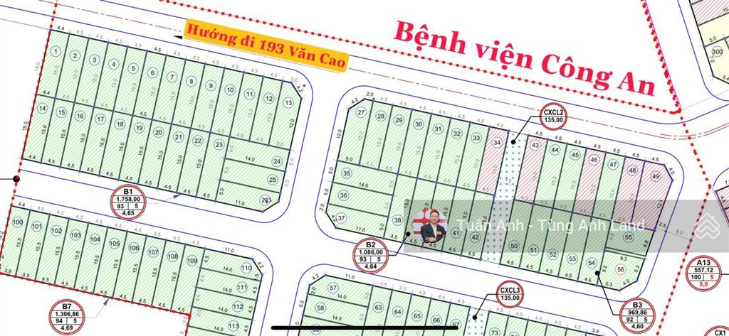 Bán lô 70m2 tđc đông khê 2 (cây đa) đằng giang, gia viên