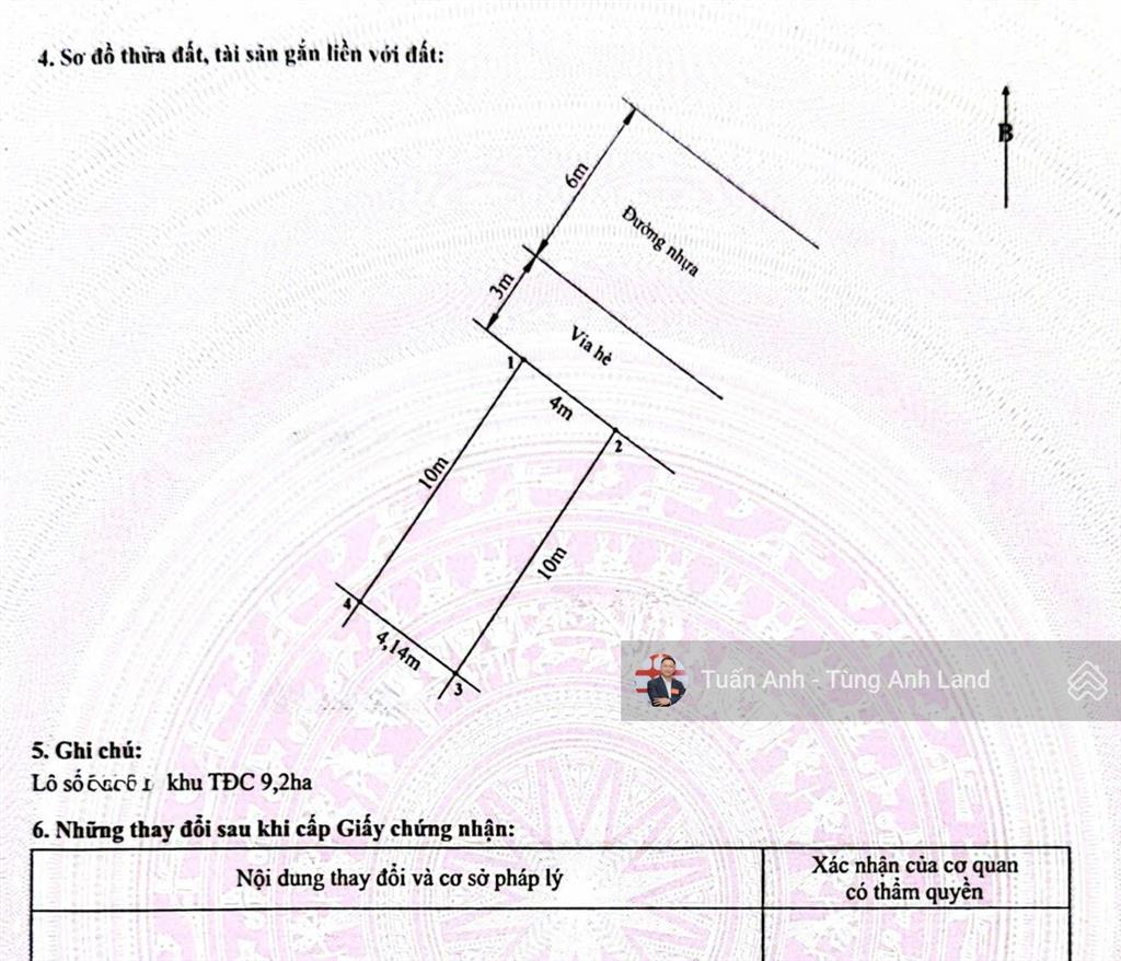 Bán lô 40.7m2 giá tốt  tđc 9,2ha thành tô, hải an