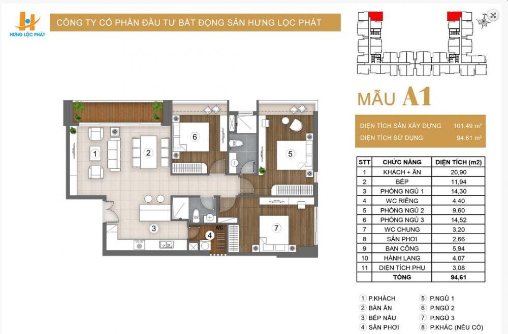 Căn hộ 3pn, 2wc tại the peak garden, 6,825 tỷ, 101m2