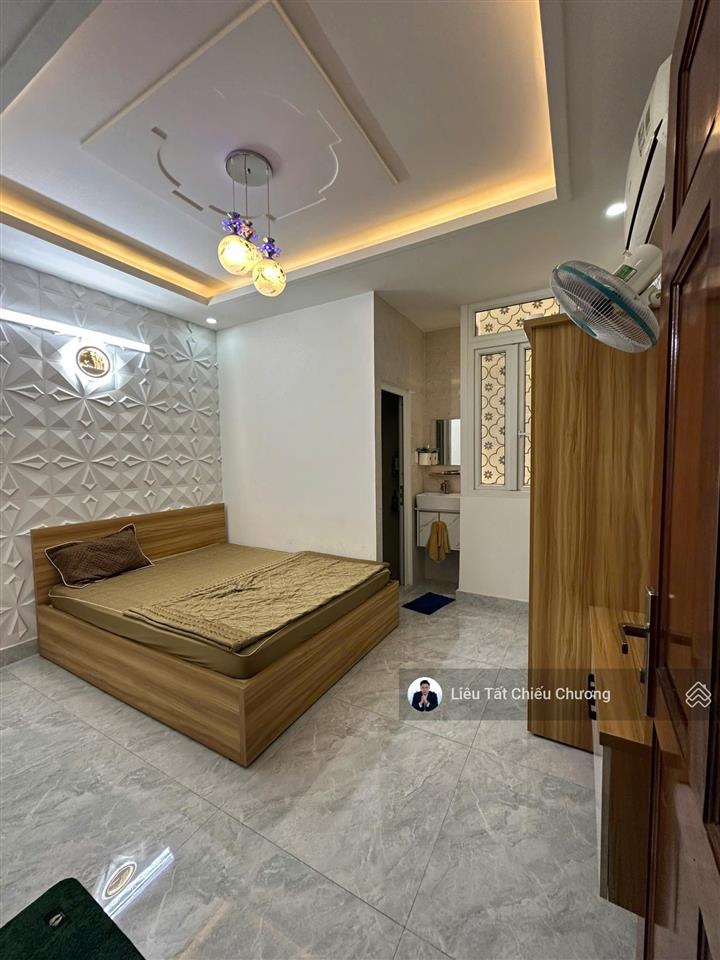 Nhà hẻm gò vấp 58,7m2, đất 197m2 sàn 4 tầng full nội thất