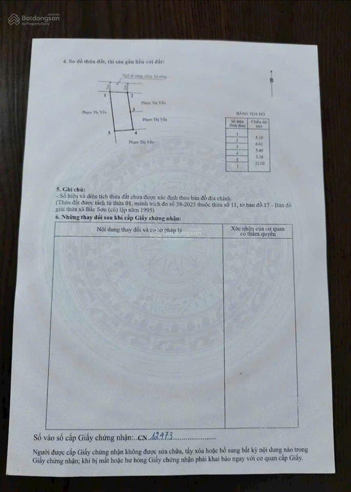 Hiếm có 1 lô 60m bắc sơn ô tô vào tận đất 1,09 tỷ