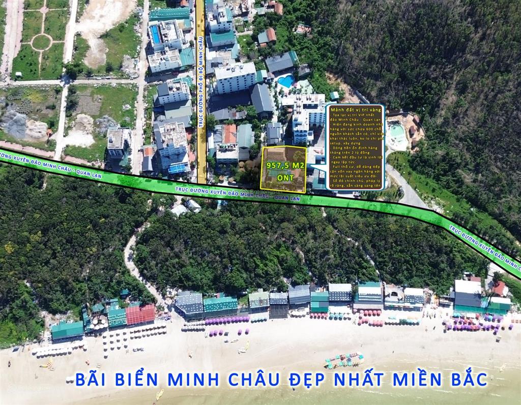 Bán mảnh đất vàng  siêu hiếm  sinh lời 10 tỷ hàng năm tại biển minh châu