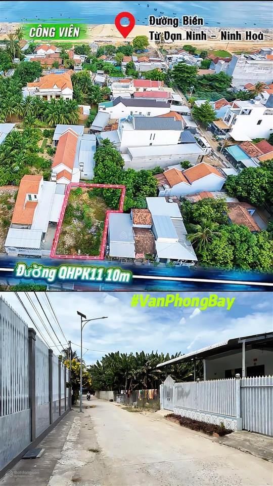 Đất tân đức đông full thổ 200m ngang hơn 10m chỉ 175m ra đường biển