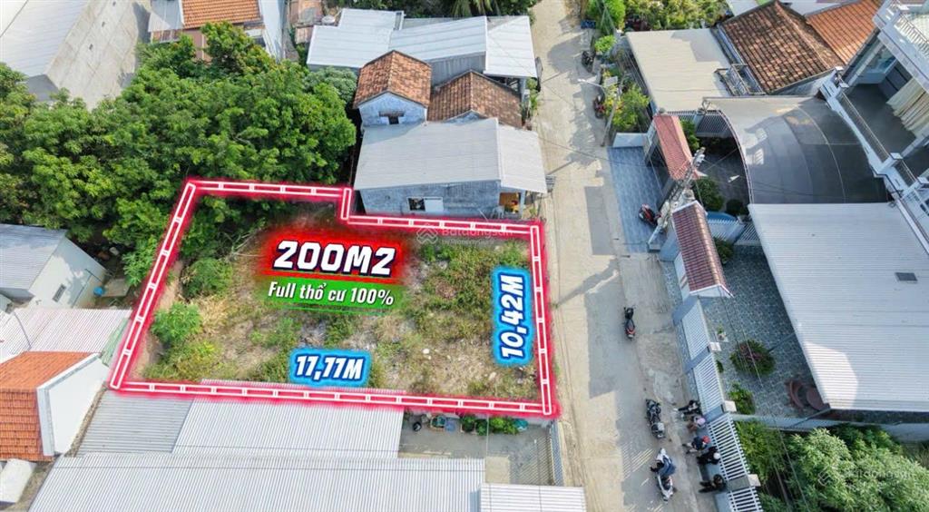 Đất tân đức đông full thổ 200m ngang hơn 10m chỉ 175m ra đường biển