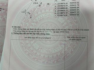 Bán đất tại xã phú cát, huyện quốc oai, hà nội, 17 triệu/m2, 278m2, giá siêu hời