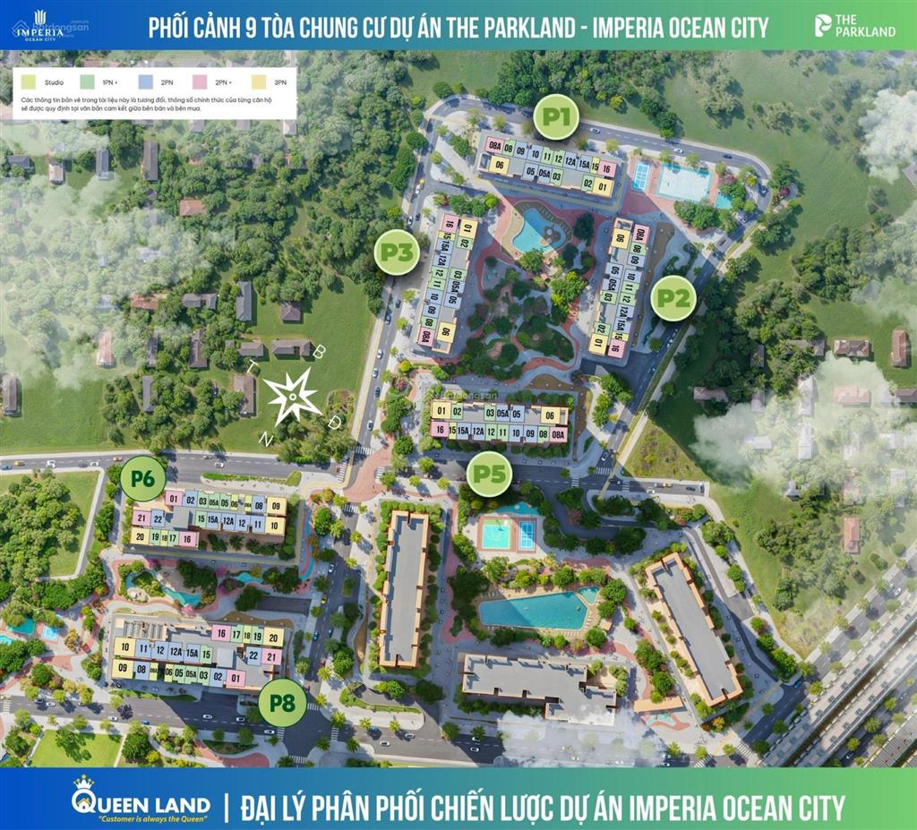 400tr vốn ban đầu sở hữu 2pn view bể bơi, công viên  quỹ căn 1 &2 pn giá tốt nhất the parkland