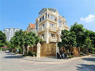 Giảm giá sốc! biệt thự lô góc lâu đài việt hưng, long biên 250m, 5 tầng, hơn 85 tỷ
