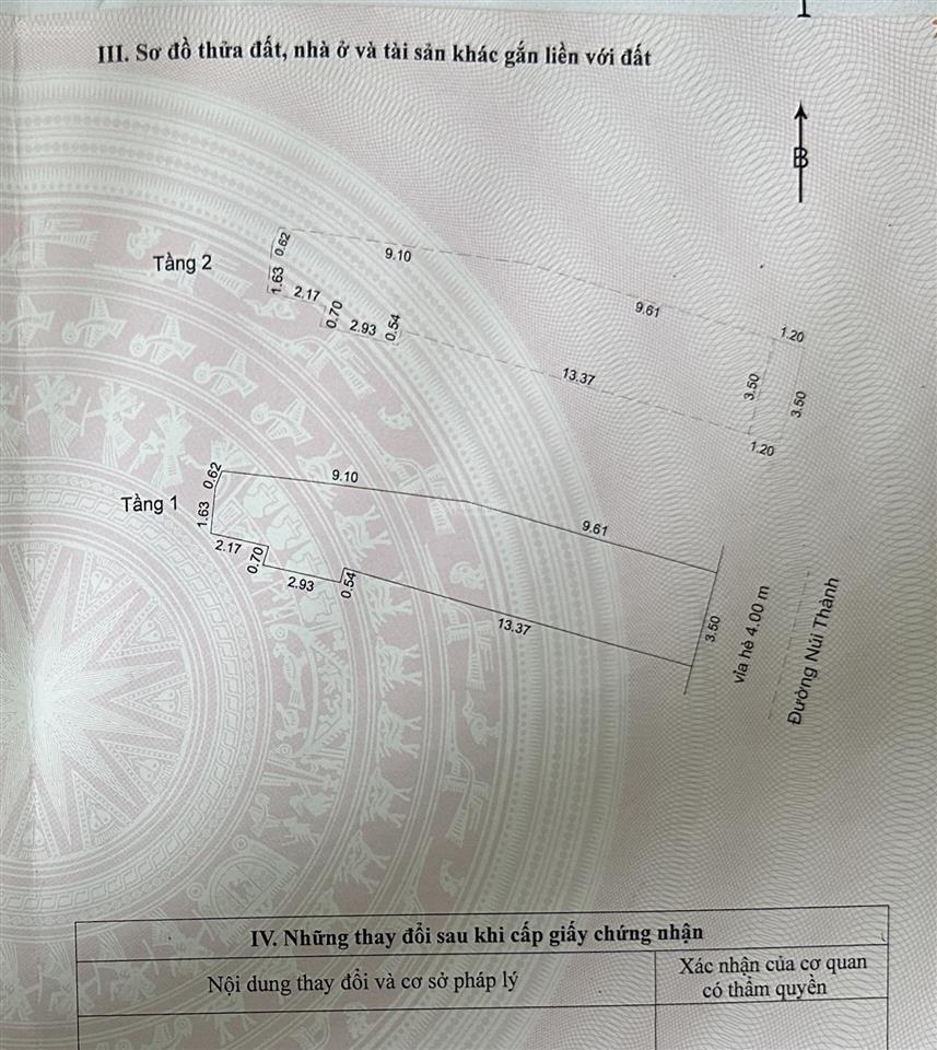 Bán đất núi thành, 60.7m² lộ giới 10m5 kinh doanh, gần đh kiến trúc, hướng đông