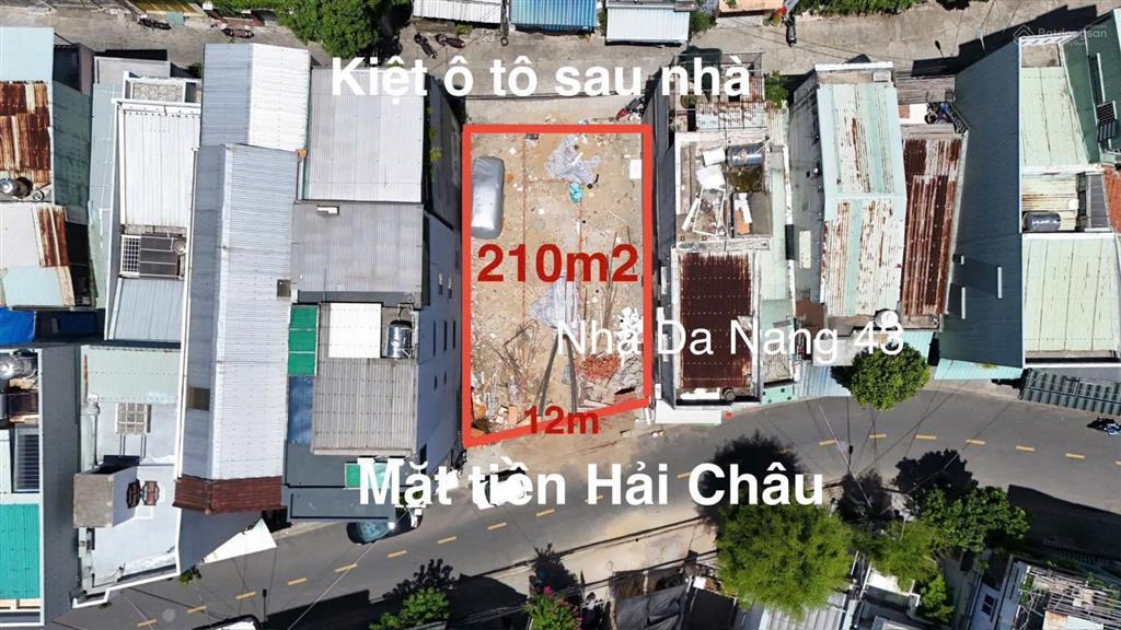 Bán 211m2 đất 2 mt hải hồ  hải châu, ngay gần góc lý tự trọng trung tâm đà nẵng