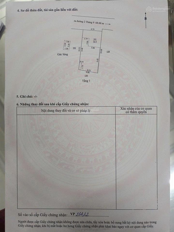 Bán đất kiệt đường 2/9 thông núi thành, dt 50,3m2 hướng bắc gần đh kiến trúc