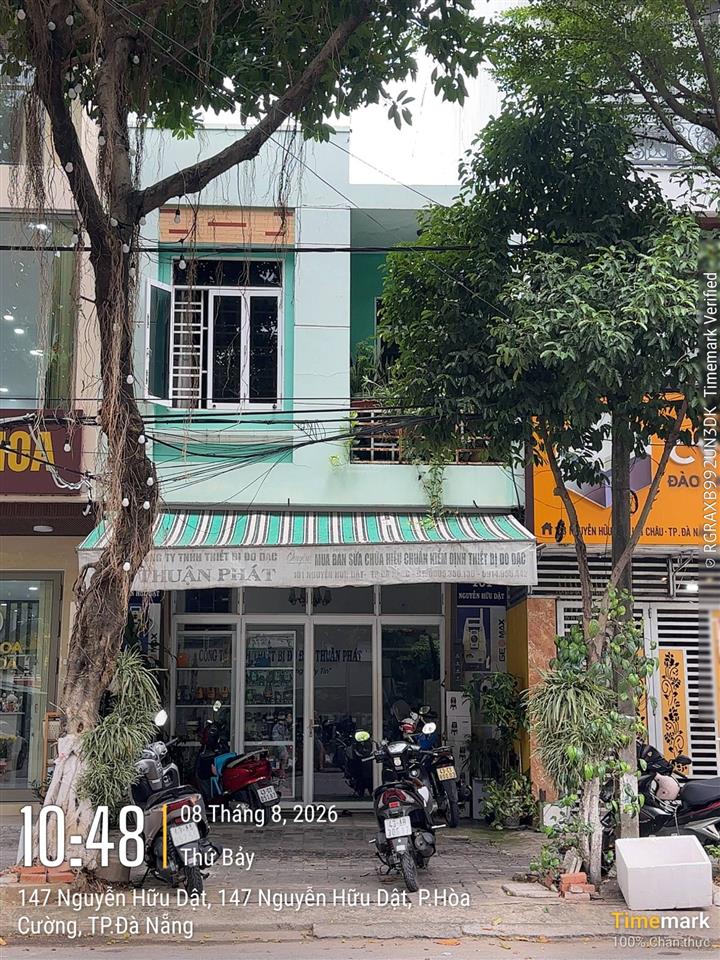 Bán nhà 2 tầng mt nguyễn hữu dật, 101m2 lộ giới 10m5 hướng tây nam trung tâm hòa cường