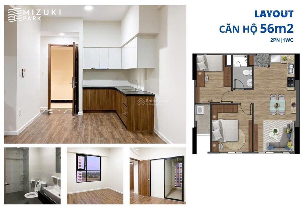 Chính chủ cần bán căn hộ mizuki park 56m2 giá chỉ 3.450 tỷ