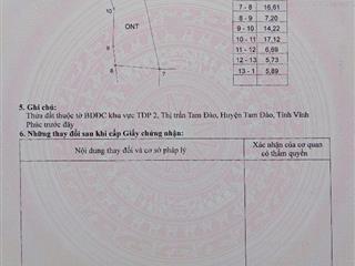 Bán đất thôn 2, thị trấn Tam Đảo, Vĩnh Phúc. DT 629m2