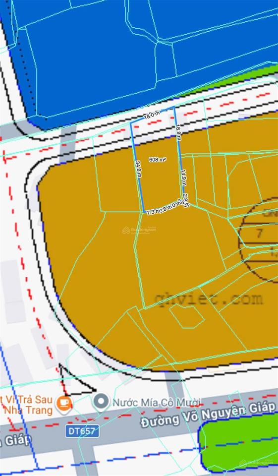 600m2 ngay cầu ké  vĩnh trung, tây nha trang gần trục võ nguyên giáp chỉ 9,7tr/m2