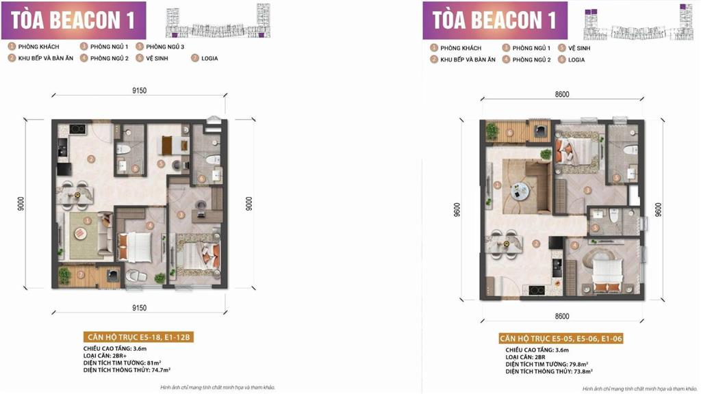 Bán căn hộ beacon studio tầng cao  view đẹp  giá tốt