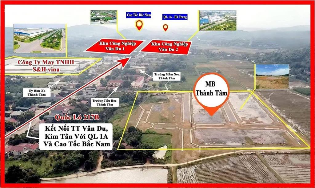 Bán lô đất liền kề thị trấn 1300m2 30m mt 1 tỷ ven khu công nghiệp vân du, quốc lộ 217b