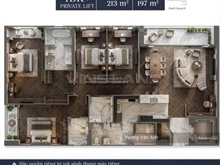 Căn 4pn+1 trục 05 198m2 tòa p maison privée view cực đẹp công viên ciputra + hồ tây + cầu nhật tân