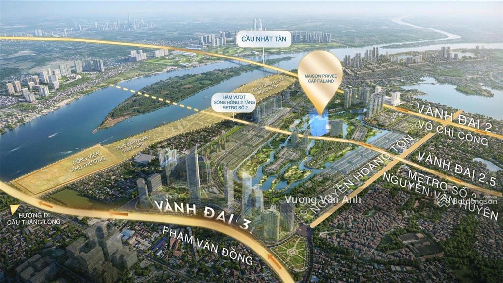 Căn 3pn góc private lift lobby capitaland 132m2 view công viên, hồ ciputra thanh toán 45%