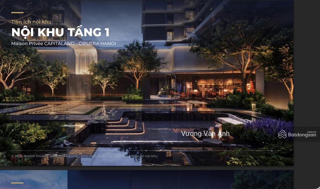 Căn 3pn góc private lift lobby capitaland 132m2 view công viên, hồ ciputra thanh toán 45%