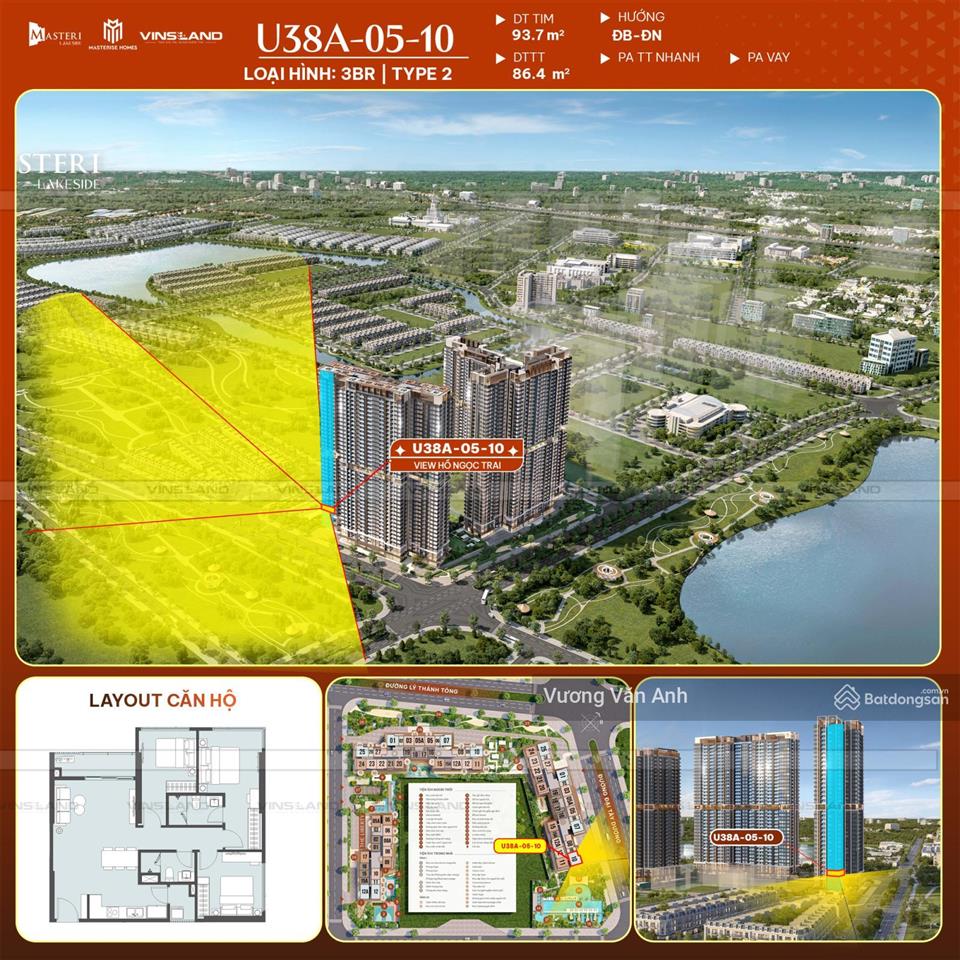 Hiếm có căn góc 3pn 2vs view bể bơi, hồ 25ha cực rẻ 69tr/m2, ban công đn siêu mát masteri lakeside