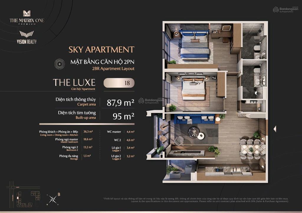 Hàng hiếm the matrix one  2pn view công viên đẹp nhất  87.9m²  giá 11,5 tỷ 0855 448 ***