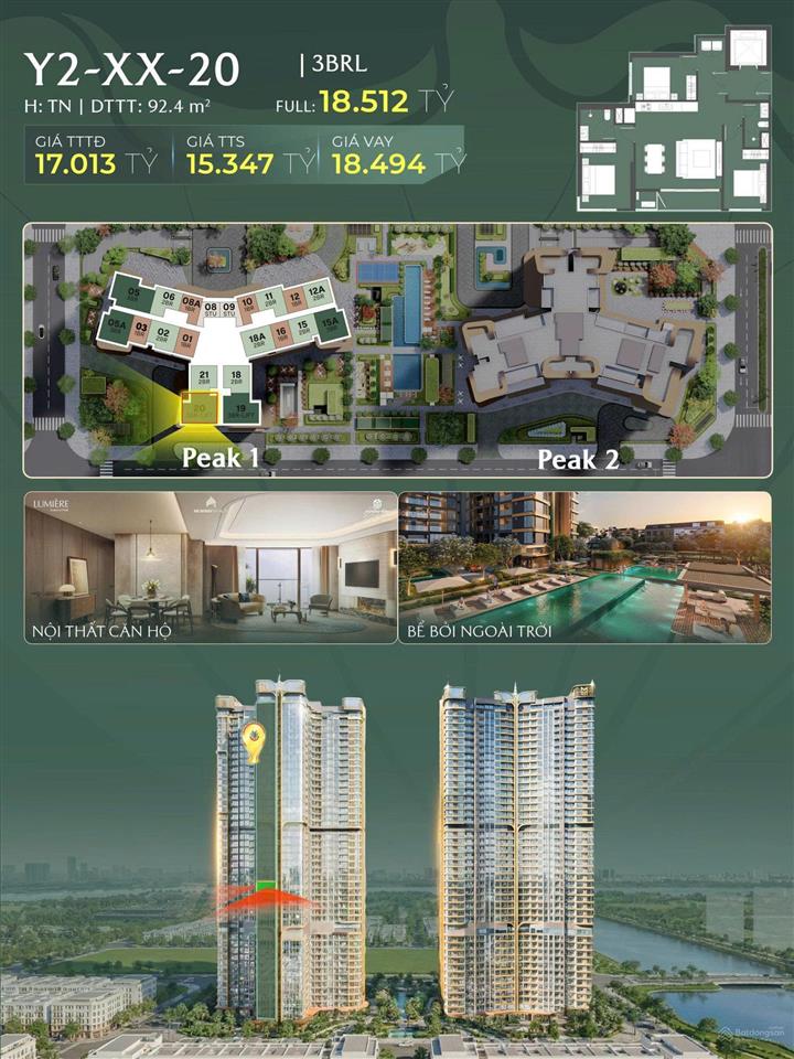 Quỹ căn độc quyền đẹp nhất lumière cổ loa  view hồ  tầng cao  giá tốt thị trường  0855 448 ***