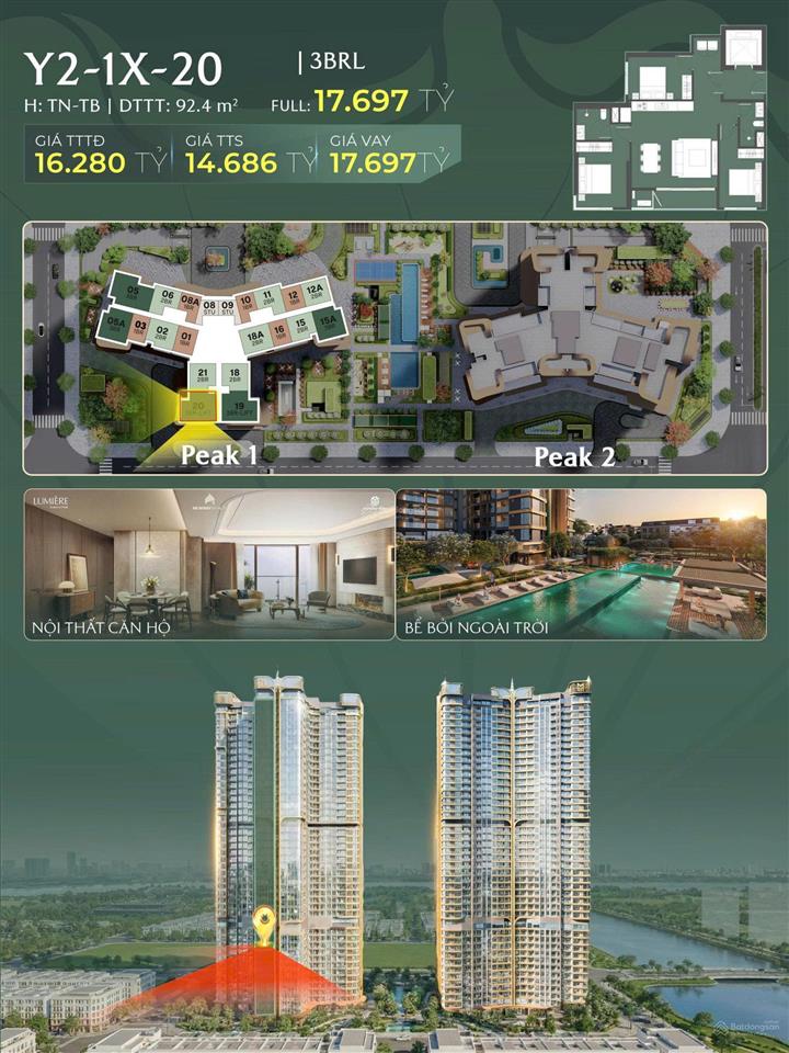 Quỹ căn độc quyền đẹp nhất lumière cổ loa  view hồ  tầng cao  giá tốt thị trường  0855 448 ***