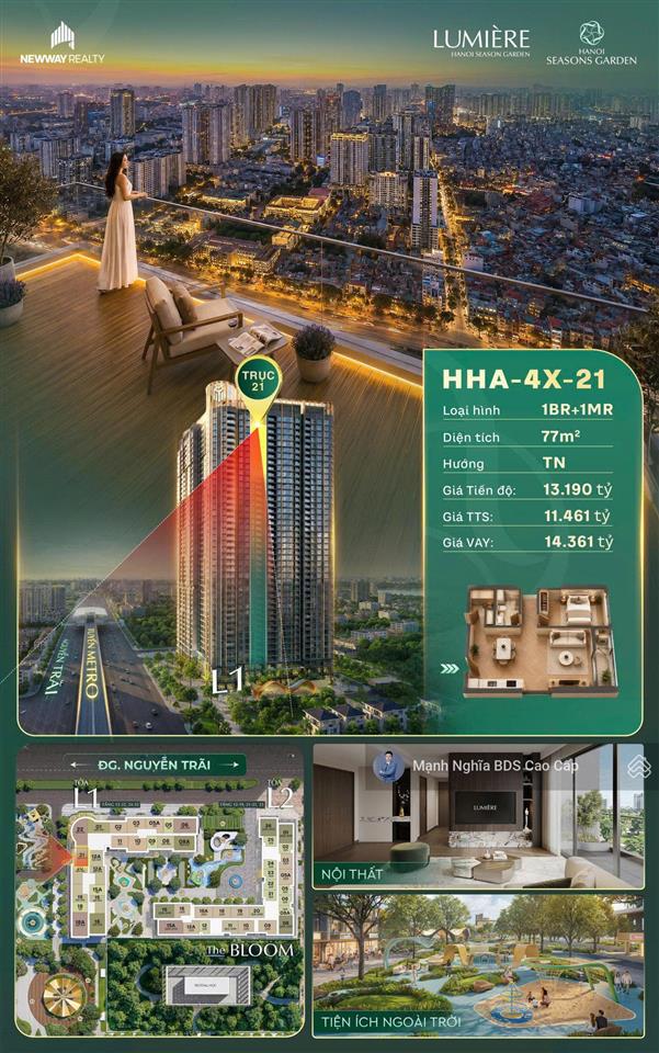 Giỏ hàng quỹ căn hot nhất lumière hanoi seasons  hỗ trợ vay  giá tốt  không chênh  0855 448 ***