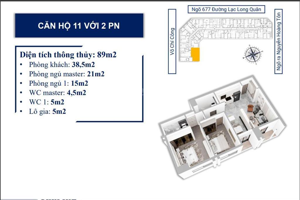Cho thuê căn hộ 89m2 tại endless skyline west lake, giá thỏa thuận, 2pn, 2vs, nội thất cơ bản