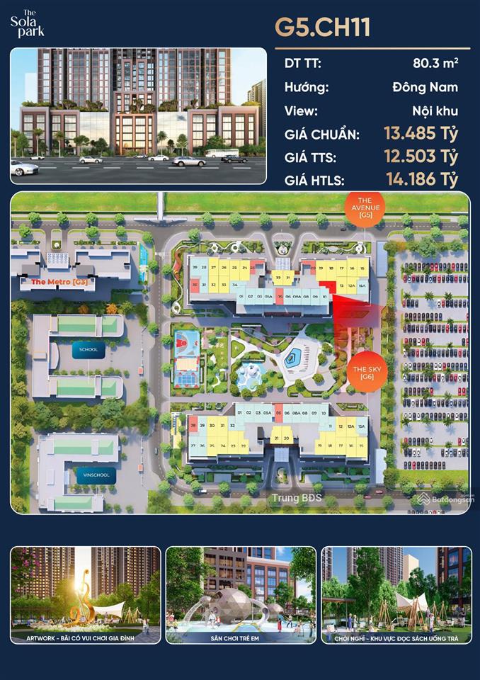 Bán shop chân đế toà g5 the sola park vinhomes tây mỗ trực tiếp cđt, dòng tiền 50100 triệu/tháng