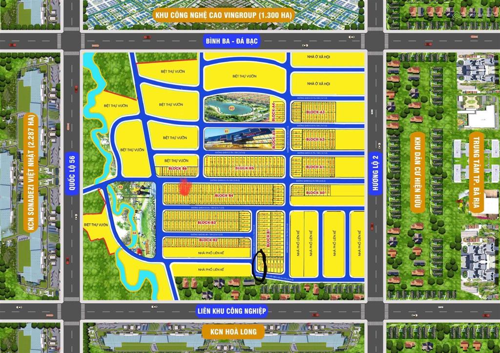 Bán đất nền dự án the fusion (lan anh 7), bà rịa vũng tàu, diện tích 133m2 giá chỉ 1 tỷ 290 triệu
